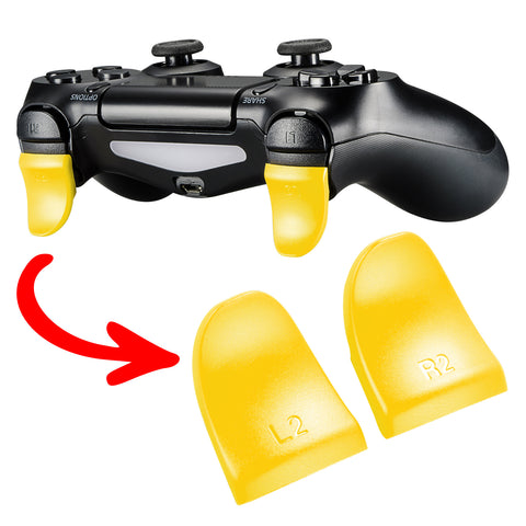 eXtremeRate 2 Pairs Yellow L2 R2 Extended Trigger for PS4 Controller - GC00121Y