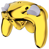 eXtremeRate Chrome Gold Glossy Faceplate Backplate for Nintendo GameCube Controller, Replacement Housing Shell Cover with Buttons for Nintendo GameCube Controller NGC - Controller NOT Included - GCND4001