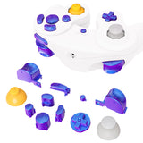 eXtremeRate Chameleon Purple Blue Repair ABXY D-pad Z L R Keys for Nintendo GameCube Controller, DIY Replacement Full Set Buttons Thumbsticks for Nintendo GameCube Controller - Controller NOT Included - GCNJ2003