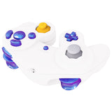 eXtremeRate Chameleon Purple Blue Repair ABXY D-pad Z L R Keys for Nintendo GameCube Controller, DIY Replacement Full Set Buttons Thumbsticks for Nintendo GameCube Controller - Controller NOT Included - GCNJ2003