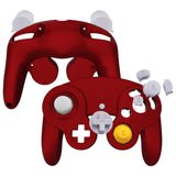 eXtremeRate Scarlet Red Replacement Faceplate Backplate with Buttons for Nintendo GameCube Controller - GCNP3001