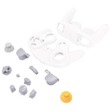 eXtremeRate White Replacement Faceplate Backplate with Buttons for Nintendo GameCube Controller - GCNP3002