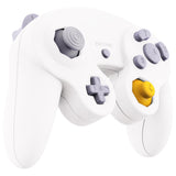 eXtremeRate White Replacement Faceplate Backplate with Buttons for Nintendo GameCube Controller - GCNP3002