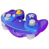 eXtremeRate Chameleon Purple Blue Replacement Faceplate Backplate with Buttons for Nintendo GameCube Controller - GCNP3004