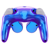 eXtremeRate Chameleon Purple Blue Replacement Faceplate Backplate with Buttons for Nintendo GameCube Controller - GCNP3004