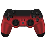 eXtremeRate Shadow Scarlet Red Replacement Faceplate Touchpad, Redesigned Soft Touch Housing Shell Touch Pad Compatible with PS4 Slim Pro Controller JDM-040/050/055 - Controller NOT Included - GHP4P005