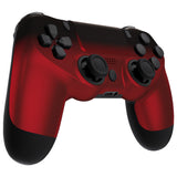 eXtremeRate Shadow Scarlet Red Replacement Faceplate Touchpad, Redesigned Soft Touch Housing Shell Touch Pad Compatible with PS4 Slim Pro Controller JDM-040/050/055 - Controller NOT Included - GHP4P005