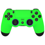 eXtremeRate Neon Green Ghost Replacement Faceplate Touchpad, Redesigned Soft Touch Housing Shell Touch Pad Compatible with PS4 Slim Pro Controller JDM-040/050/055 - Controller NOT Included - GHP4P007