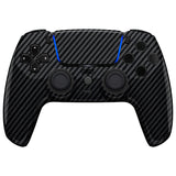 eXtremeRate LUNA Redesigned Graphite Carbon Fiber Pattern Front Shell Touchpad Compatible with ps5 Controller BDM-010/020/030/040, DIY Replacement Housing Custom Touch Pad Cover Compatible with ps5 Controller - GHPFS001