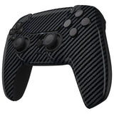 eXtremeRate LUNA Redesigned Graphite Carbon Fiber Pattern Front Shell Touchpad Compatible with ps5 Controller BDM-010/020/030/040, DIY Replacement Housing Custom Touch Pad Cover Compatible with ps5 Controller - GHPFS001