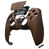 eXtremeRate LUNA Redesigned Wood Grain Front Shell Touchpad Compatible with ps5 Controller BDM-010/020/030/040, DIY Replacement Housing Custom Touch Pad Cover Compatible with ps5 Controller - GHPFS002