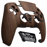 eXtremeRate LUNA Redesigned Wood Grain Front Shell Touchpad Compatible with ps5 Controller BDM-010/020/030/040, DIY Replacement Housing Custom Touch Pad Cover Compatible with ps5 Controller - GHPFS002