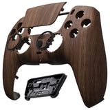 eXtremeRate LUNA Redesigned Wood Grain Front Shell Touchpad Compatible with ps5 Controller BDM-010/020/030/040, DIY Replacement Housing Custom Touch Pad Cover Compatible with ps5 Controller - GHPFS002