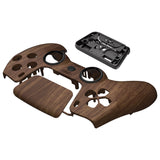 eXtremeRate LUNA Redesigned Wood Grain Front Shell Touchpad Compatible with ps5 Controller BDM-010/020/030/040, DIY Replacement Housing Custom Touch Pad Cover Compatible with ps5 Controller - GHPFS002