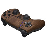 eXtremeRate LUNA Redesigned Wood Grain Front Shell Touchpad Compatible with ps5 Controller BDM-010/020/030/040, DIY Replacement Housing Custom Touch Pad Cover Compatible with ps5 Controller - GHPFS002