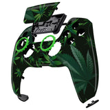 eXtremeRate LUNA Redesigned Front Shell with Touchpad for PS5 Controller BDM-010/020/030/040/050 - Green Weeds - GHPFT003