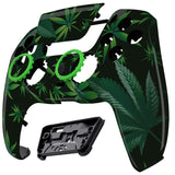 eXtremeRate LUNA Redesigned Front Shell with Touchpad for PS5 Controller BDM-010/020/030/040/050 - Green Weeds - GHPFT003