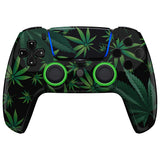 eXtremeRate LUNA Redesigned Front Shell with Touchpad for PS5 Controller BDM-010/020/030/040/050 - Green Weeds - GHPFT003