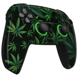 eXtremeRate LUNA Redesigned Front Shell with Touchpad for PS5 Controller BDM-010/020/030/040/050 - Green Weeds - GHPFT003