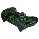 eXtremeRate LUNA Redesigned Front Shell with Touchpad for PS5 Controller BDM-010/020/030/040/050 - Green Weeds - GHPFT003