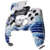 eXtremeRate LUNA Redesigned Front Shell with Touchpad for PS5 Controller BDM-010/020/030/040/050 - The Great Wave - GHPFT004