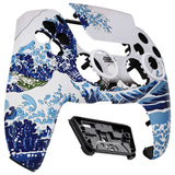 eXtremeRate LUNA Redesigned Front Shell with Touchpad for PS5 Controller BDM-010/020/030/040/050 - The Great Wave - GHPFT004