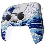 eXtremeRate LUNA Redesigned Front Shell with Touchpad for PS5 Controller BDM-010/020/030/040/050 - The Great Wave - GHPFT004