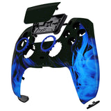 eXtremeRate LUNA Redesigned Front Shell with Touchpad for PS5 Controller BDM-010/020/030/040/050 - Blue Flame - GHPFT006