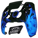 eXtremeRate LUNA Redesigned Front Shell with Touchpad for PS5 Controller BDM-010/020/030/040/050 - Blue Flame - GHPFT006