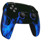 eXtremeRate LUNA Redesigned Front Shell with Touchpad for PS5 Controller BDM-010/020/030/040/050 - Blue Flame - GHPFT006