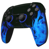 eXtremeRate LUNA Redesigned Front Shell with Touchpad for PS5 Controller BDM-010/020/030/040/050 - Blue Flame - GHPFT006