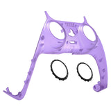 eXtremeRate Clear Atomic Purple Decorative Trim Shell for PS5 Controller, DIY Replacement Clip Shell for PS5 Controller, Custom Plates Cover for PS5 Controller w/ Accent Rings - GPFM5005