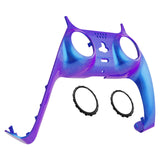 eXtremeRate Chameleon Purple Blue Decorative Trim Shell Compatible with ps5 Controller, DIY Replacement Clip Shell, Custom Plates Cover Compatible with ps5 Controller w/ Accent Rings - GPFP3001