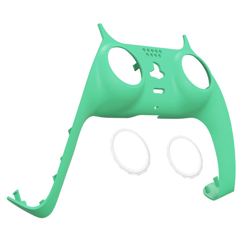 eXtremeRate Mint Green Decorative Trim Shell Compatible with ps5 Controller, DIY Replacement Clip Shell, Custom Plates Cover Compatible with ps5 Controller w/ Accent Rings - GPFP3011