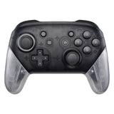 eXtremeRate Transparent Clear Replacement Handle Grips for Nintendo Switch Pro Controller, DIY Hand Grip Shell for Nintendo Switch Pro - Controller NOT Included - GRM501