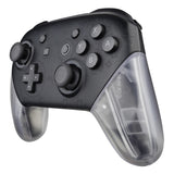 eXtremeRate Transparent Clear Replacement Handle Grips for Nintendo Switch Pro Controller, DIY Hand Grip Shell for Nintendo Switch Pro - Controller NOT Included - GRM501