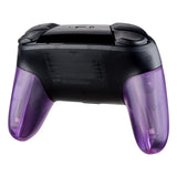 eXtremeRate Clear Atomic Purple Replacement Handle Grips for Nintendo Switch Pro Controller, DIY Hand Grip Shell for Nintendo Switch Pro - Controller NOT Included - GRM505