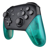 eXtremeRate Emerald Green Replacement Handle Grips for Nintendo Switch Pro Controller, DIY Hand Grip Shell for Nintendo Switch Pro - Controller NOT Included - GRM508