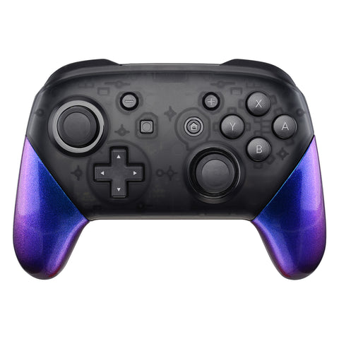 eXtremeRate Chameleon Replacement Handle Grips for Nintendo Switch Pro Controller, Purple Blue DIY Hand Grip Shell for Nintendo Switch Pro - Controller NOT Included - GRP301