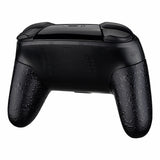 eXtremeRate Textured Black Replacement Handle Grips for Nintendo Switch Pro Controller, 3D Splashing DIY Hand Grip Shell for Nintendo Switch Pro - Controller NOT Included - GRP312