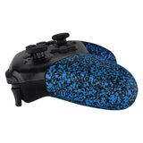 eXtremeRate Textured Blue Replacement Handle Grips for Nintendo Switch Pro Controller, 3D Splashing DIY Hand Grip Shell for Nintendo Switch Pro - Controller NOT Included - GRP315