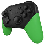 eXtremeRate Green Replacement Handle Grips for NS Switch Pro Controller, Soft Touch DIY Hand Grip Shell for NS Switch Pro Controller - Controller NOT Included - GRP317