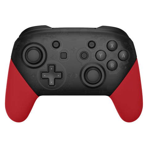 eXtremeRate Passion Red Replacement Handle Grips for NS Switch Pro Controller, Soft Touch DIY Hand Grip Shell for NS Switch Pro Controller - Controller NOT Included - GRP332