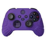 PlayVital Guardian Edition Purple Ergonomic Soft Anti-slip Controller Silicone Case Cover, Rubber Protector Skins with Black Joystick Caps for Xbox Series S and Xbox Series X Controller - HCX3007