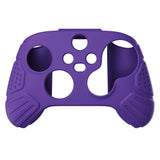 PlayVital Guardian Edition Purple Ergonomic Soft Anti-slip Controller Silicone Case Cover, Rubber Protector Skins with Black Joystick Caps for Xbox Series S and Xbox Series X Controller - HCX3007