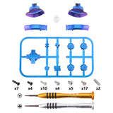 eXtremeRate Chameleon Purple Blue Replacement ABXY Home Capture Plus Minus Keys Dpad L R ZL ZR Trigger for NS Switch Lite, Full Set Buttons Repair Kits with Tools for NS Switch Lite - HL501