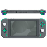 eXtremeRate Chameleon Green Purple Replacement ABXY Home Capture Plus Minus Keys Dpad L R ZL ZR Trigger for NS Switch Lite, Full Set Buttons Repair Kits with Tools for NS Switch Lite - HL502