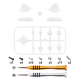 eXtremeRate White Replacement ABXY Home Capture Plus Minus Keys Dpad L R ZL ZR Trigger for NS Switch Lite, Full Set Buttons Repair Kits with Tools for NS Switch Lite - HL508