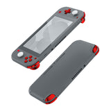 eXtremeRate Chrome Red Glossy Replacement ABXY Home Capture Plus Minus Keys Dpad L R ZL ZR Trigger for NS Switch Lite, Full Set Buttons Repair Kits with Tools for NS Switch Lite - HL603