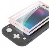 eXtremeRate 2 Pack Cherry Blossoms Pink Border Transparent HD Saver Protector Film, Tempered Glass Screen Protector for Nintendo Switch Lite [Anti-Scratch, Anti-Fingerprint, Shatterproof, Bubble-Free] - HL706